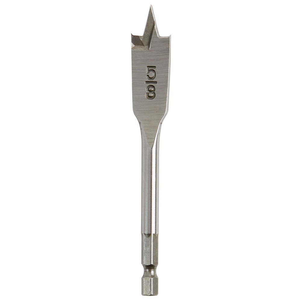 48-27-0007 Spade Boring Bit, 5/8 in Dia, 4-1/2 in OAL, Flat Flute, 1/4 in Shank