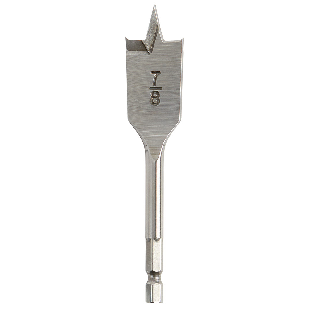 48-27-0011 Spade Boring Bit, 7/8 in Dia, 4-1/2 in OAL, Flat Flute, 1/4 in Shank