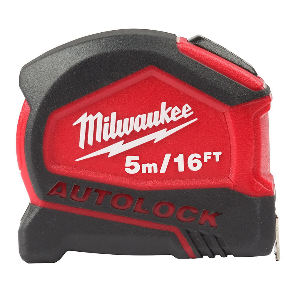 48-22-6817 Compact Measuring Tape, 16 ft L x 27 mm W Blade, Steel Blade, 1/16 in Graduation