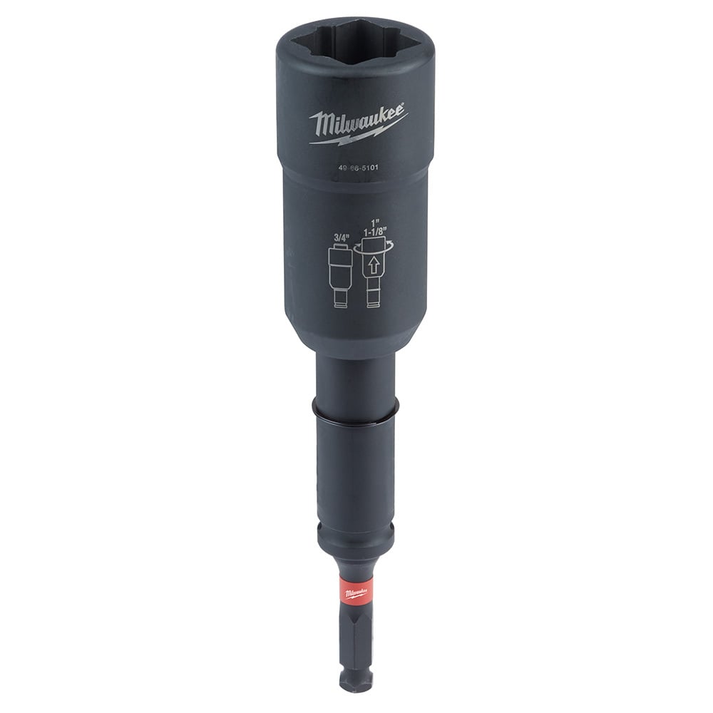 49-66-5101 Shockwave 2-Piece 3-in-1 Linemans Distribution Socket, 1/2 in Square Drive, 7/16 in Impact Socket, 4 Points