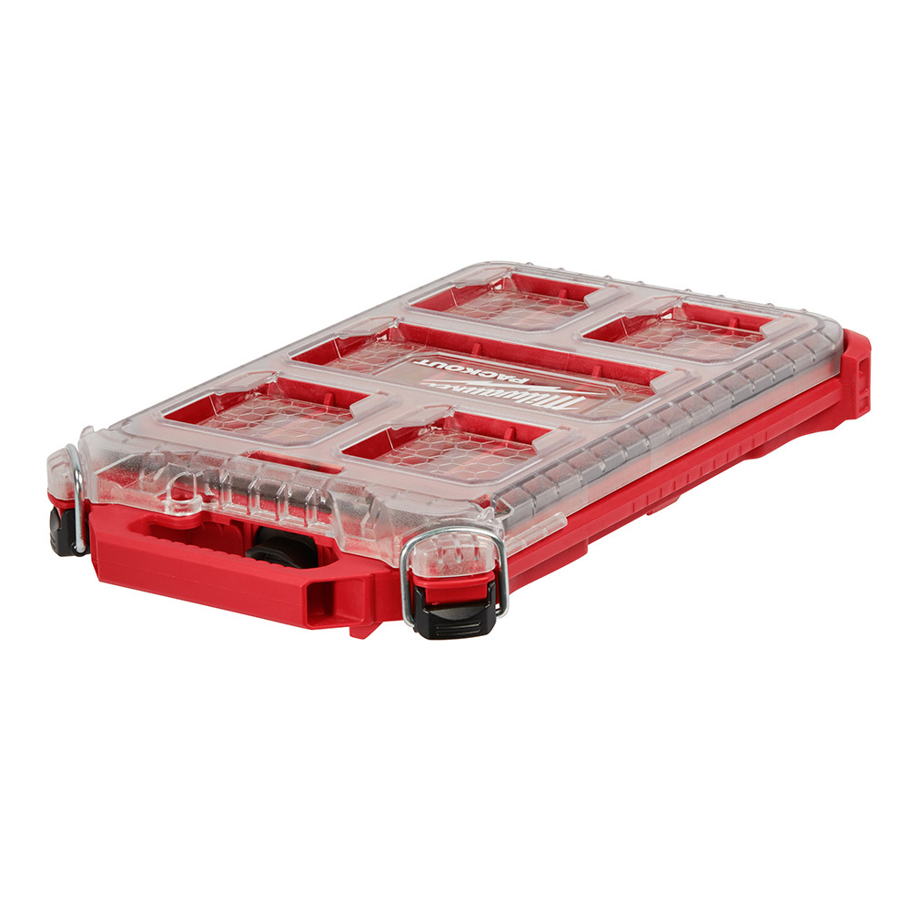 48-22-8436 Packout Compact Low Profile Tool Organizer, 2.52 in H x 9.76 in W x 16.38 in D, Polymer, Red