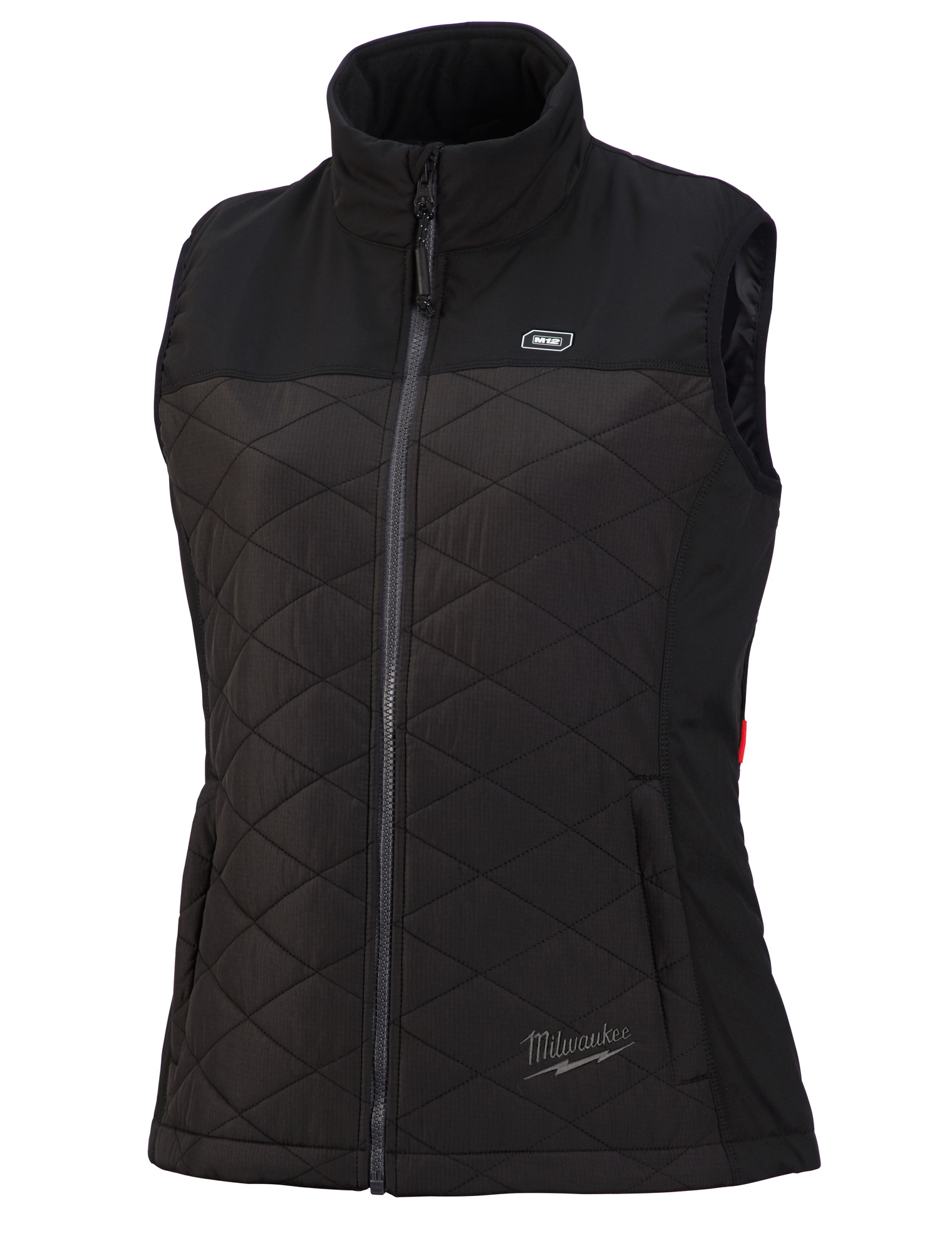 333B-20M Insulated Heated Vest, M, Black, Polyester Ripstop, 35 to 37 in Chest, Resists: Water and Wind