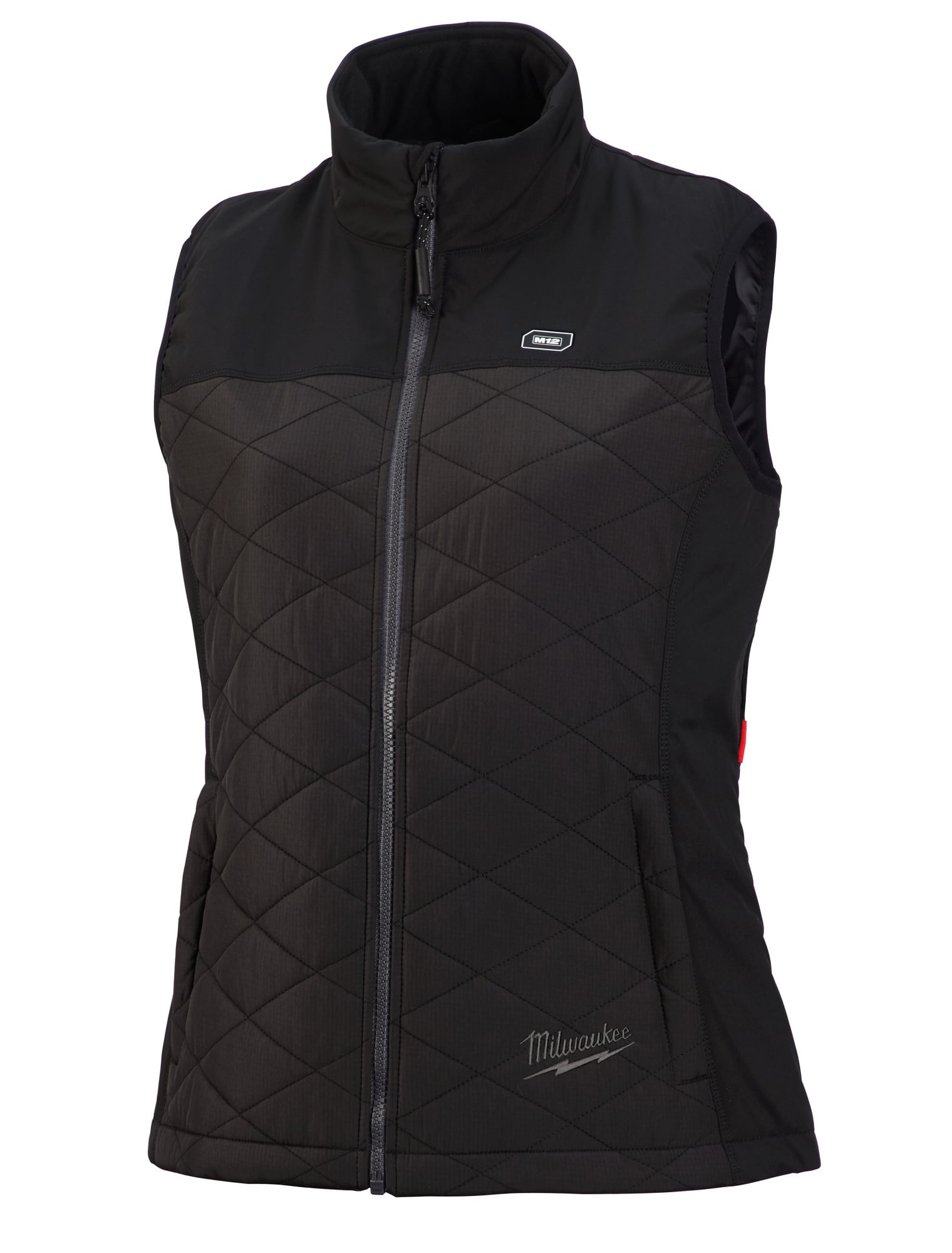 333B-20XL Insulated Heated Vest, XL, Black, Polyester Ripstop, 39 to 41 in Chest, Resists: Water and Wind