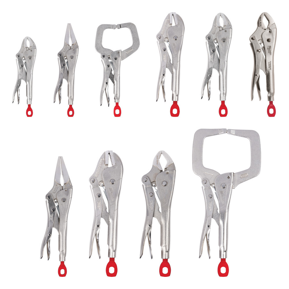48-22-3690 Torque Lock Plier Kit, Locking, 10 Pieces, 15.6 in OAL