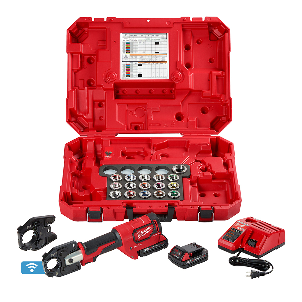 2679-750C M18 Force Logic Cordless Crimper Kit With 750 kcmil Expanded Jaw, 600 kcmil Cu Crimping, 18 V, Li-Ion Battery, 14 in OAL