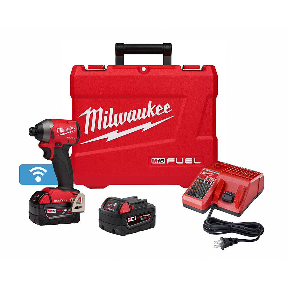 2857-22 M18 Fuel Cordless Impact Driver Kit, 1/4 in Hex Drive, 4300 bpm, 2000 in-lb Torque, 18 V, 4.59 in OAL