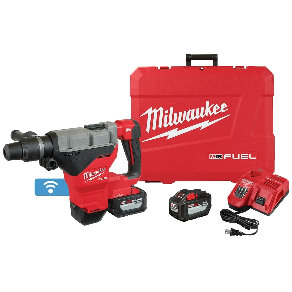 2718-22HD M18 Fuel Cordless Rotary Hammer Kit, 1-3/4 in SDS-Max Chuck, 18 V, 380 rpm No-Load, Li-Ion Battery