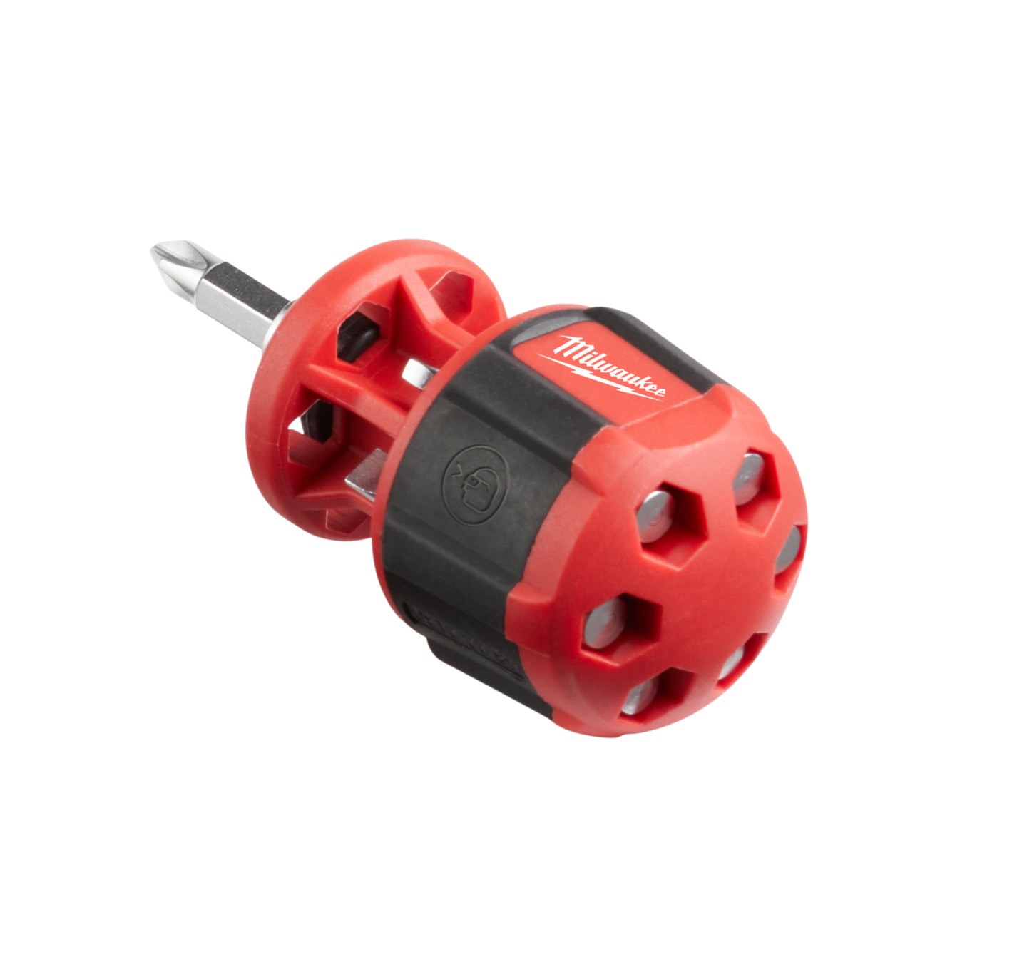 48-22-2130 8-in-1 Compact General Purpose Multi-Bit Screwdriver, 8 Pieces, Phillips/Slotted/Square/Torx Point, Ergonomic Grip Handle, Steel