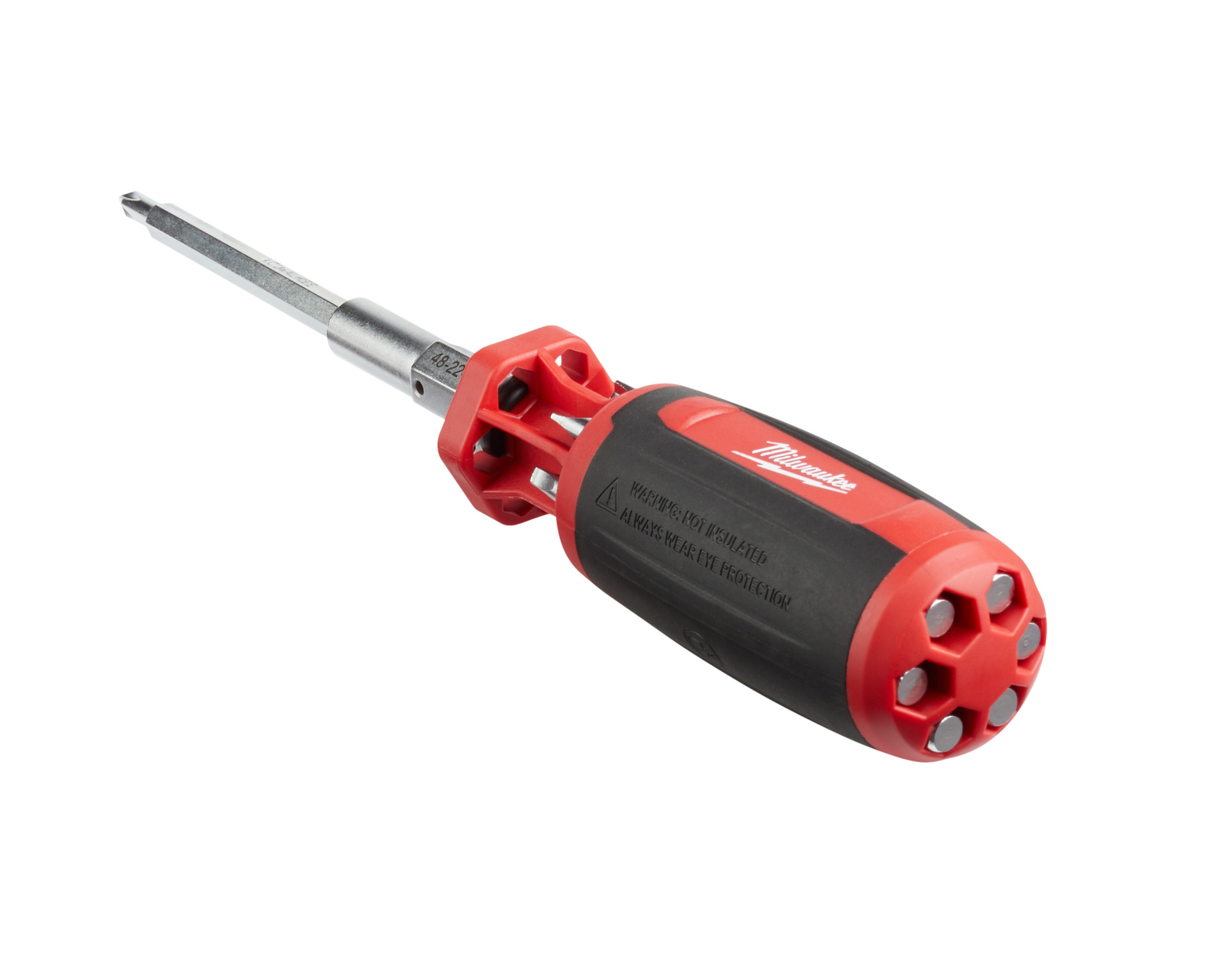 48-22-2131 9-in-1 General Purpose Multi-Bit Screwdriver, 9 Pieces, Phillips/Slotted/Square Point, Ergonomic Grip Handle, Steel