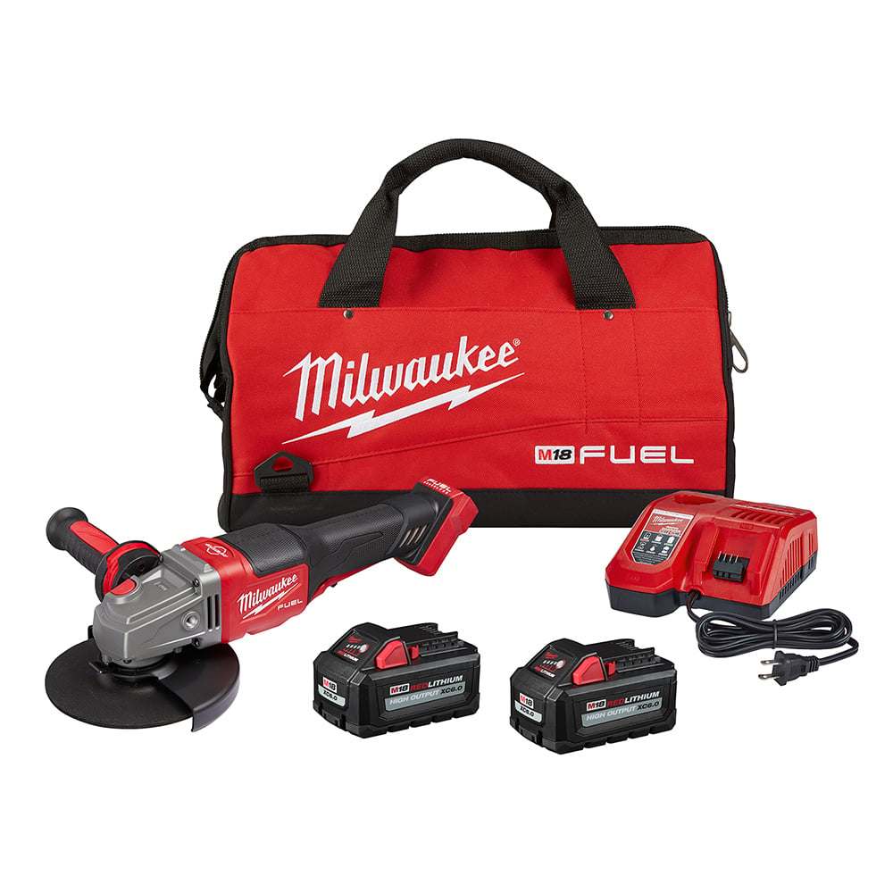 2980-22 M18 Fuel Braking Small Cordless Angle Grinder Kit With Paddle Switch Kit, 6 in Dia Wheel, 5/8 in Arbor/Shank, 18 V, Li-Ion Battery, Paddle Switch
