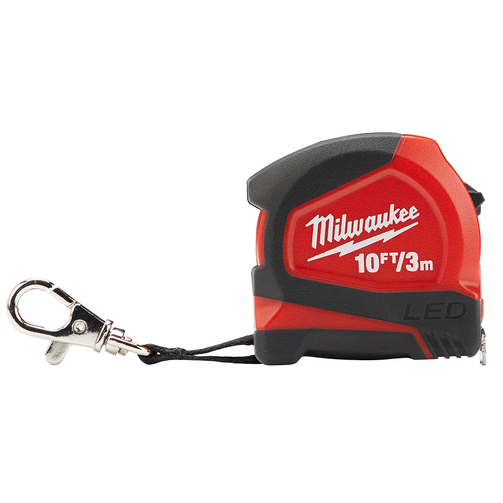 48-22-6601 Compact Magnetic Measuring Tape, 10 ft L, Steel Blade, 1/16 in Graduation