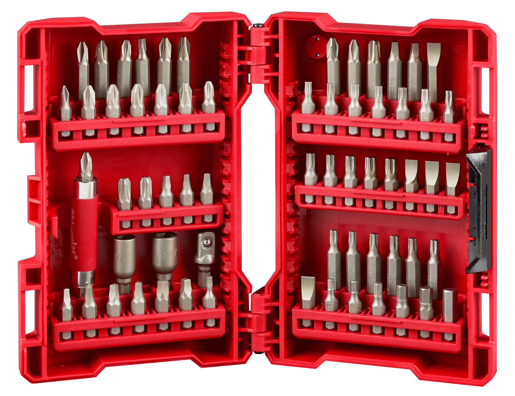 48-32-1552 Screwdriving Bit Set, 64 Pieces, 1/4 in Dia Hex Shank, Steel