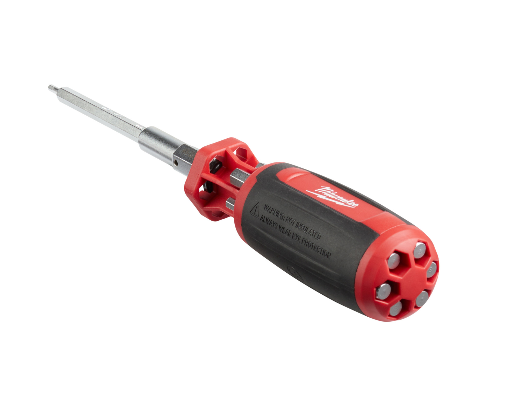 48-22-2134 9-in-1 General Purpose Multi-Bit Screwdriver, 9 Pieces, Hex Point, Ergonomic Grip Handle, Steel