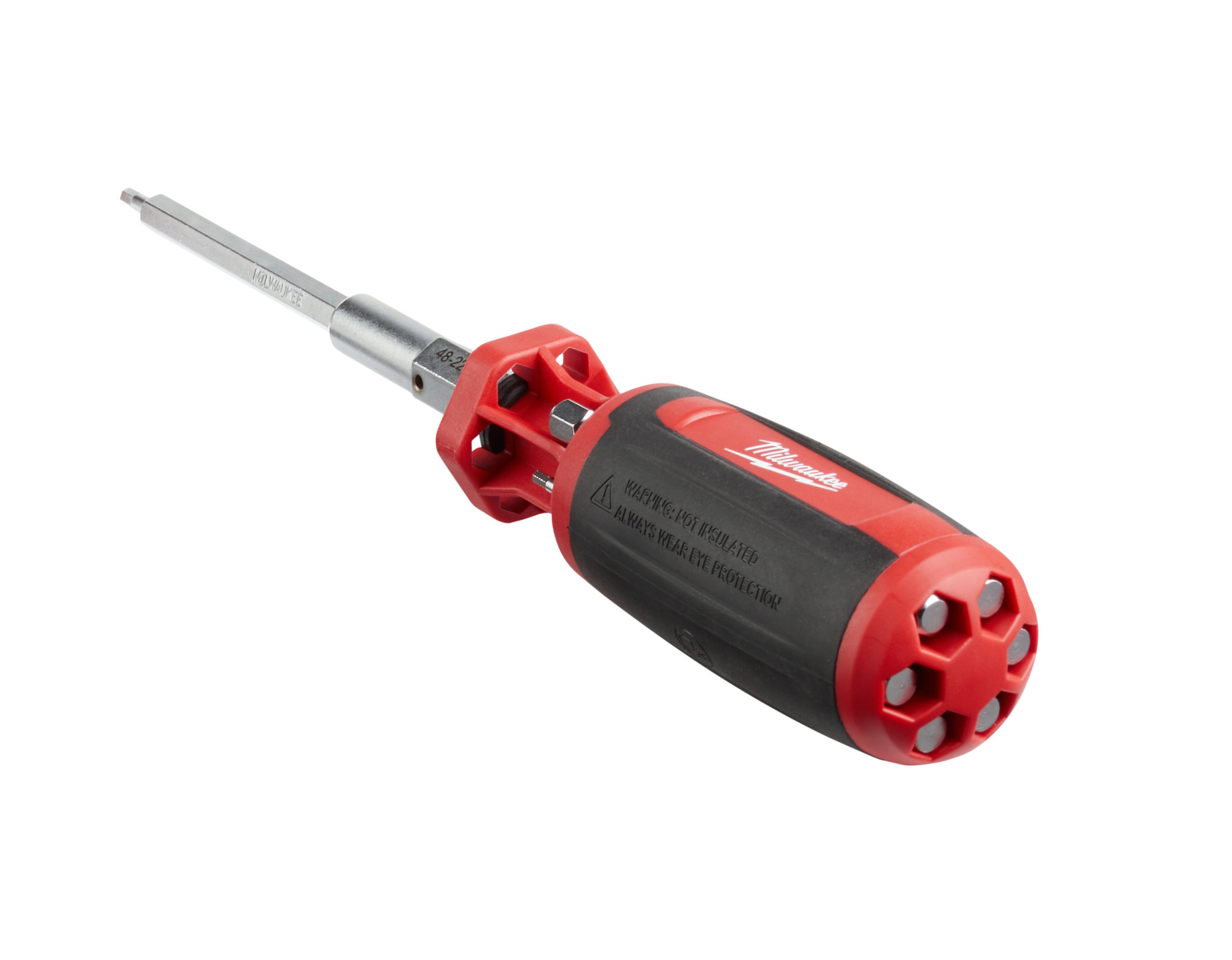 48-22-2136 9-in-1 General Purpose Multi-Bit Screwdriver, 9 Pieces, Phillips/Slotted/Square Point, Ergonomic Grip Handle, Steel