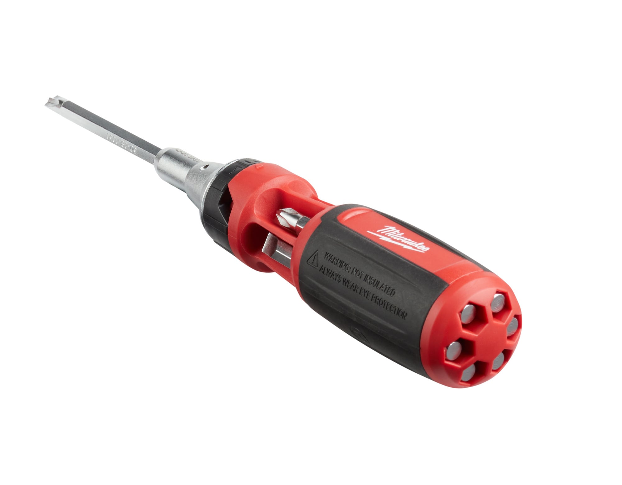 48-22-2331 9-in-1 General Purpose Multi-Bit Screwdriver, 9 Pieces, Phillips/Slotted/Square Point, Ergonomic Grip Handle, Steel