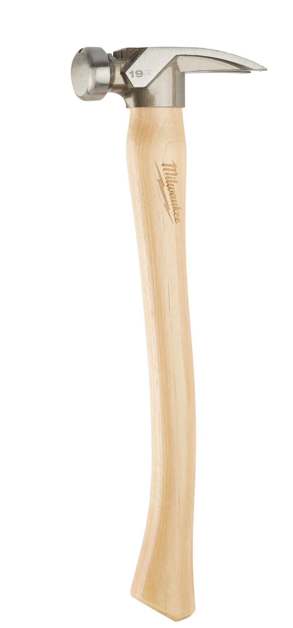 48-22-9519 Framing Hammer, 16.063 in OAL, Smooth Face, 19 oz Forged Steel Head, Anti-Ring Claw, Hickory Handle
