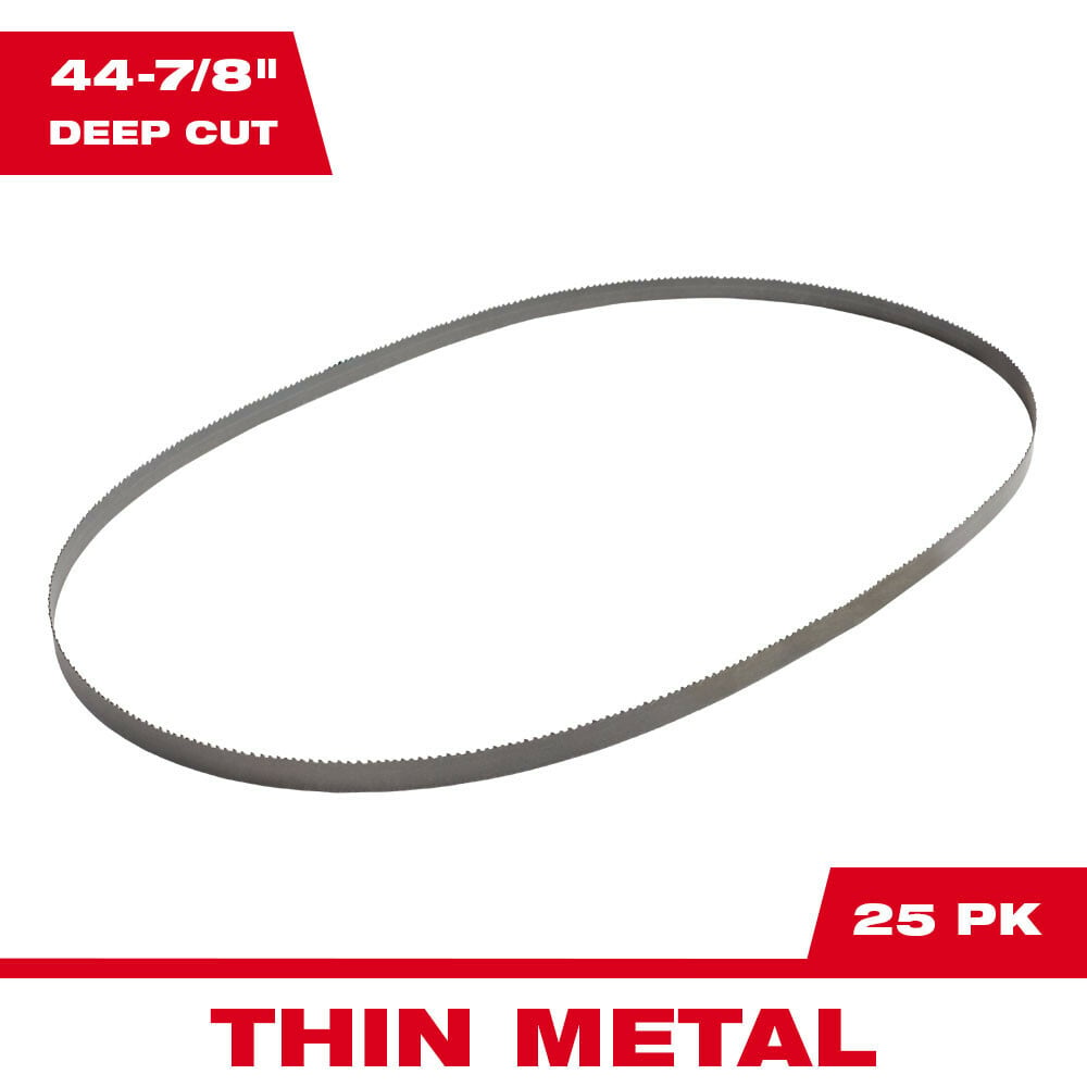 48-39-0535 Deep Cut Thin Metal Portable Band Saw Blade, 44-7/8 in L, 1/2 in W x 0.02 in THK, 24 TPI, Bi-Metal Body