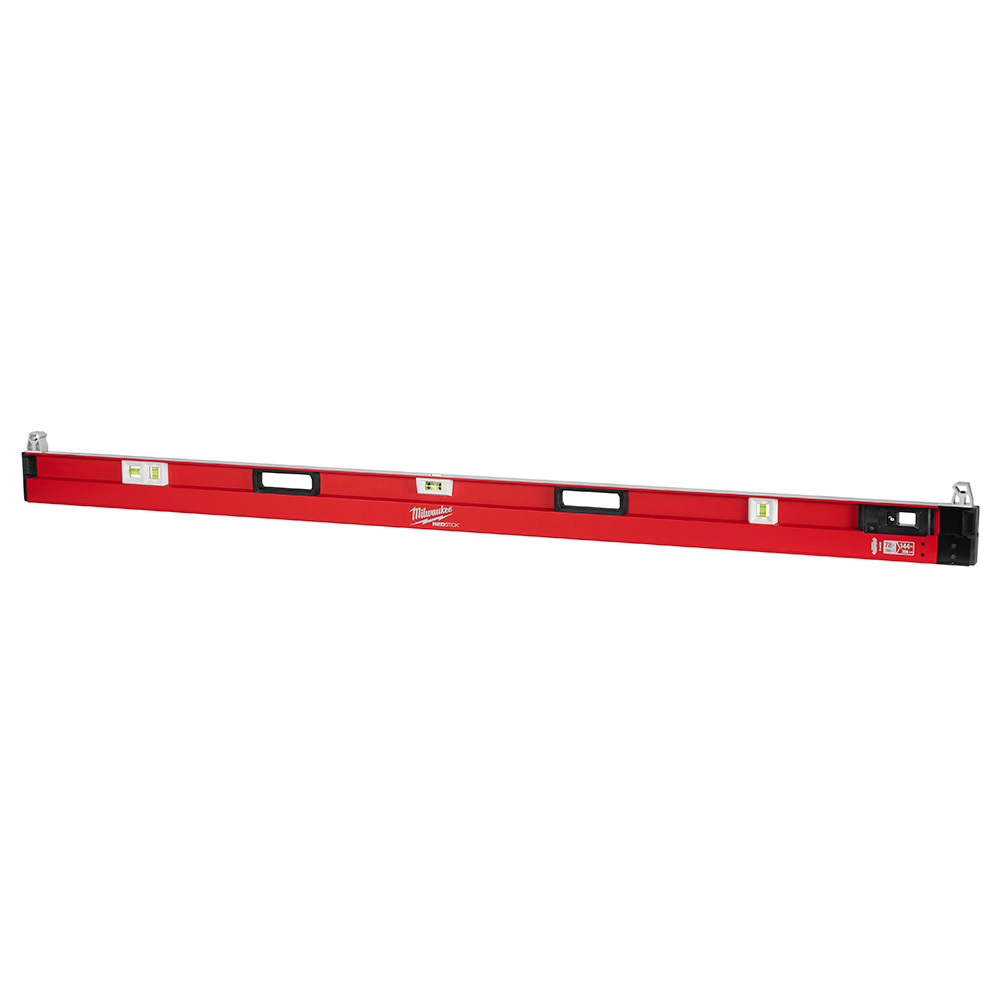 MLXP712 Redstick I-Beam Expandable Level, 78.03 in L, 3 Vials, Aluminum, 0.029 deg Accuracy