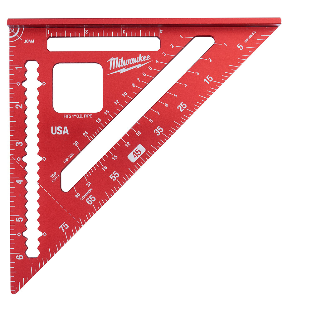 MLSQM070 Rafter Square, 7 in, 1/8 in Graduation, Extruded Aluminum