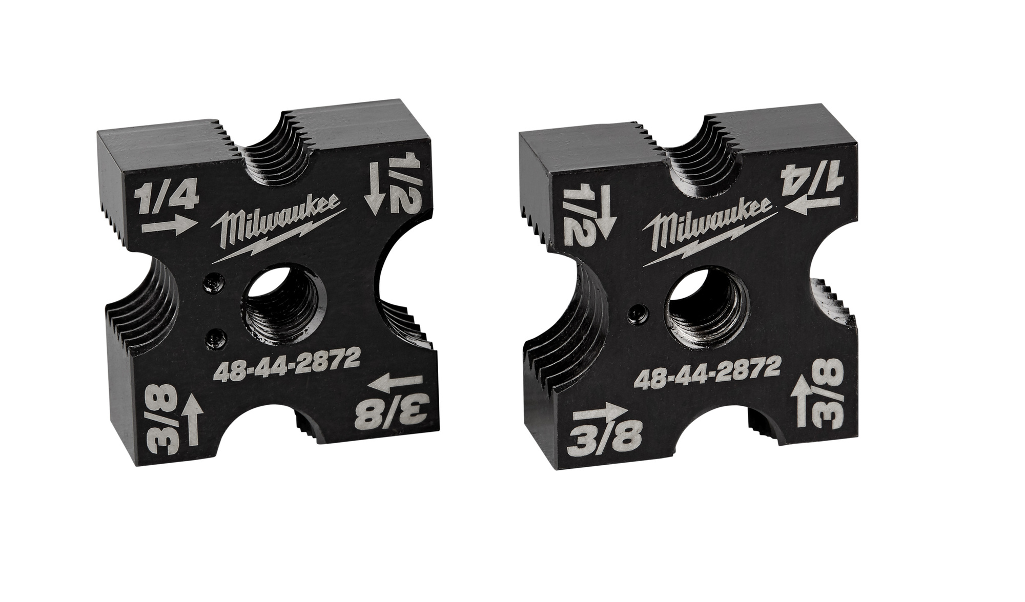 48-44-2872 2-Piece Upper/Lower Replacement Cutting Die Set, For Use With M18 2872-20 Brushless Threaded Rod Cutter and M18 2872-21 Brushless Threaded Rod Cutter Kit, 1/4 in, 3/8 in, 1/2 in