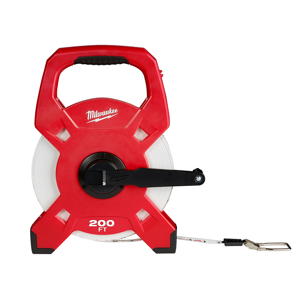 48-22-5302 Long Measuring Tape, 200 ft L x 1/2 in W Blade, Fiberglass Blade, 1/10 in Graduation