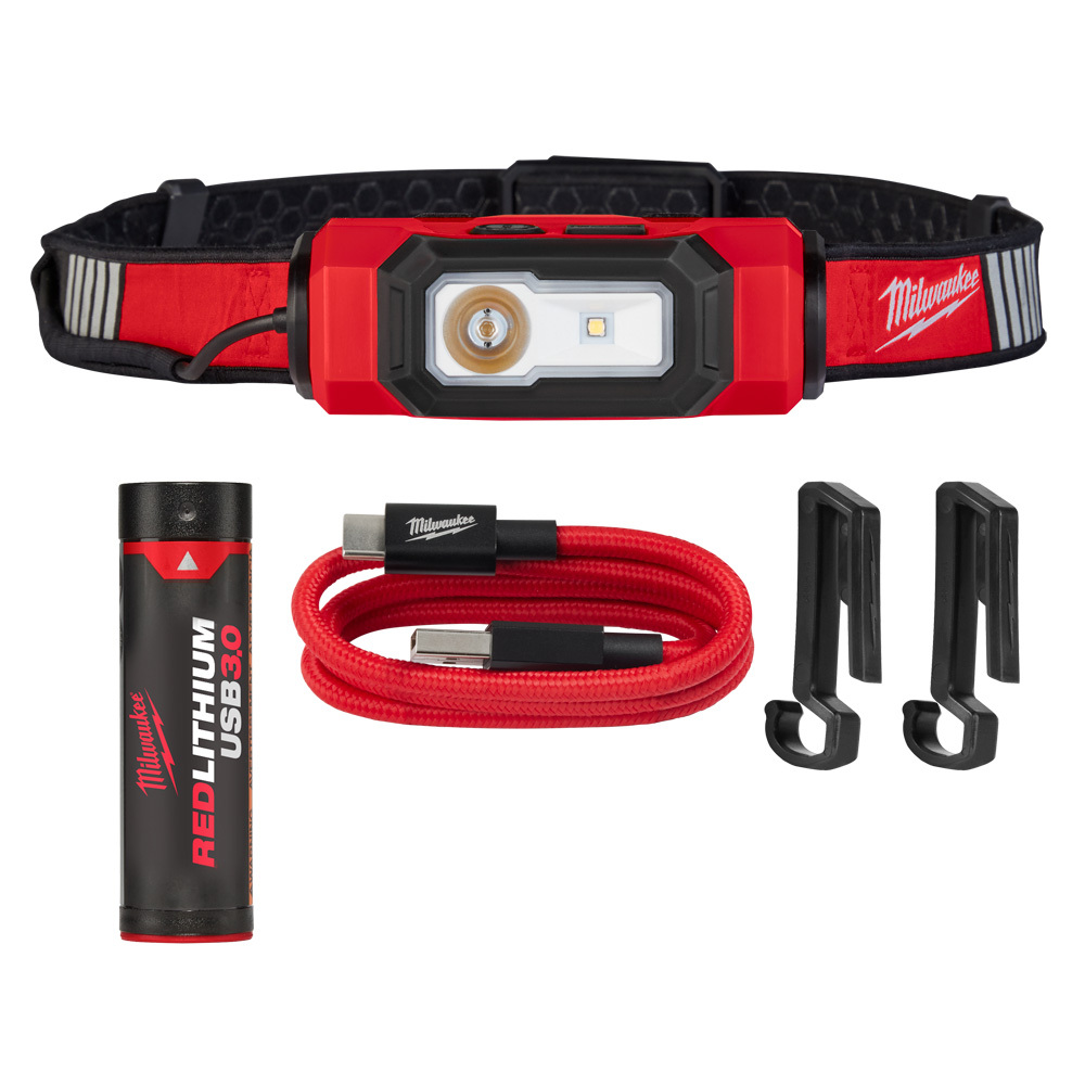 2116-21 Beacon Cordless Hard Hat Headlamp, LED Bulb, Plastic Housing, 600 Lumens