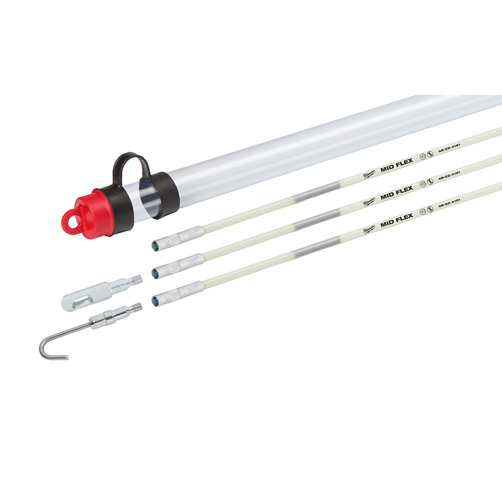 48-22-4152 Fish Stick Kit, 15 ft L, Fiberglass, White