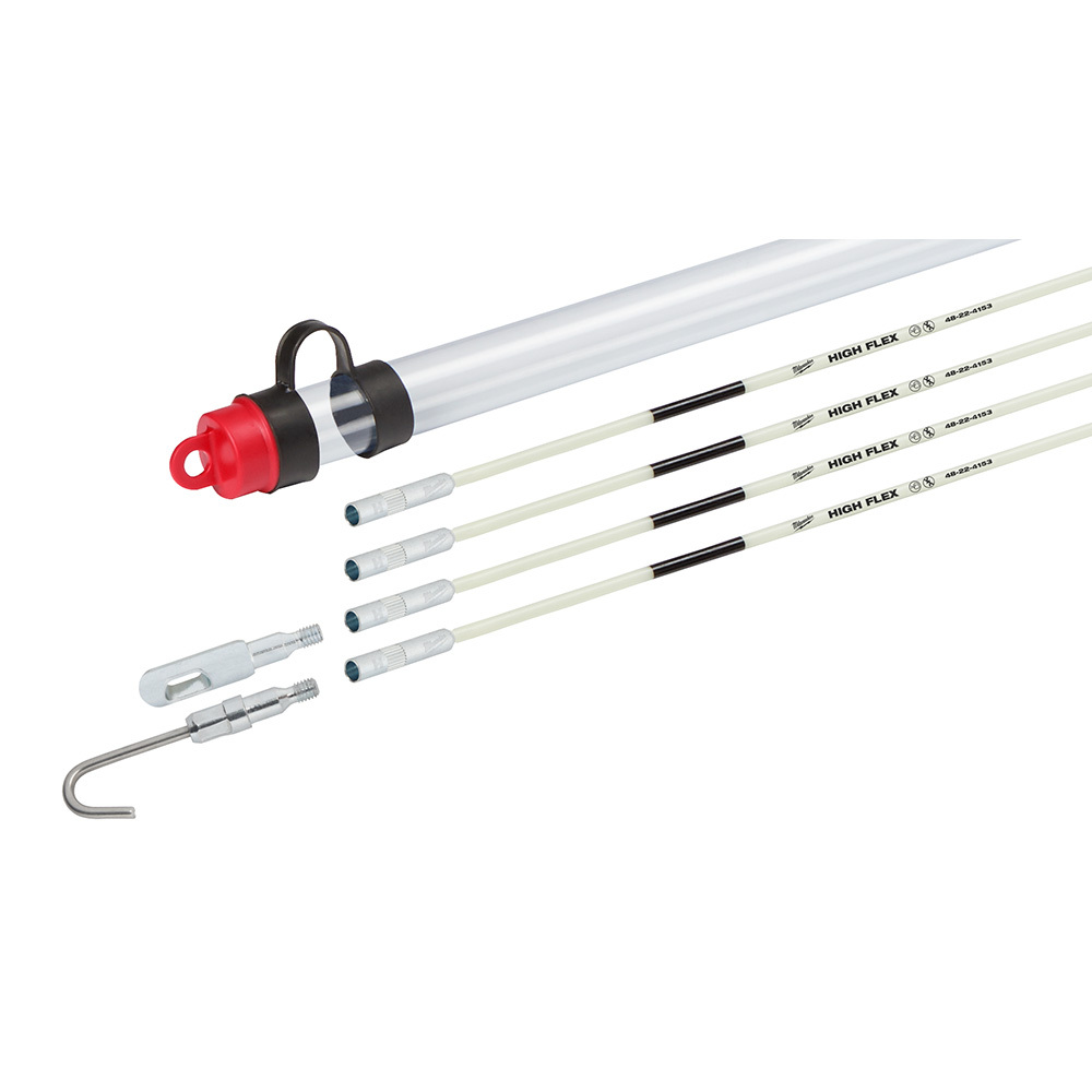 48-22-4154 Fish Stick Kit, 15 ft L, Fiberglass, White