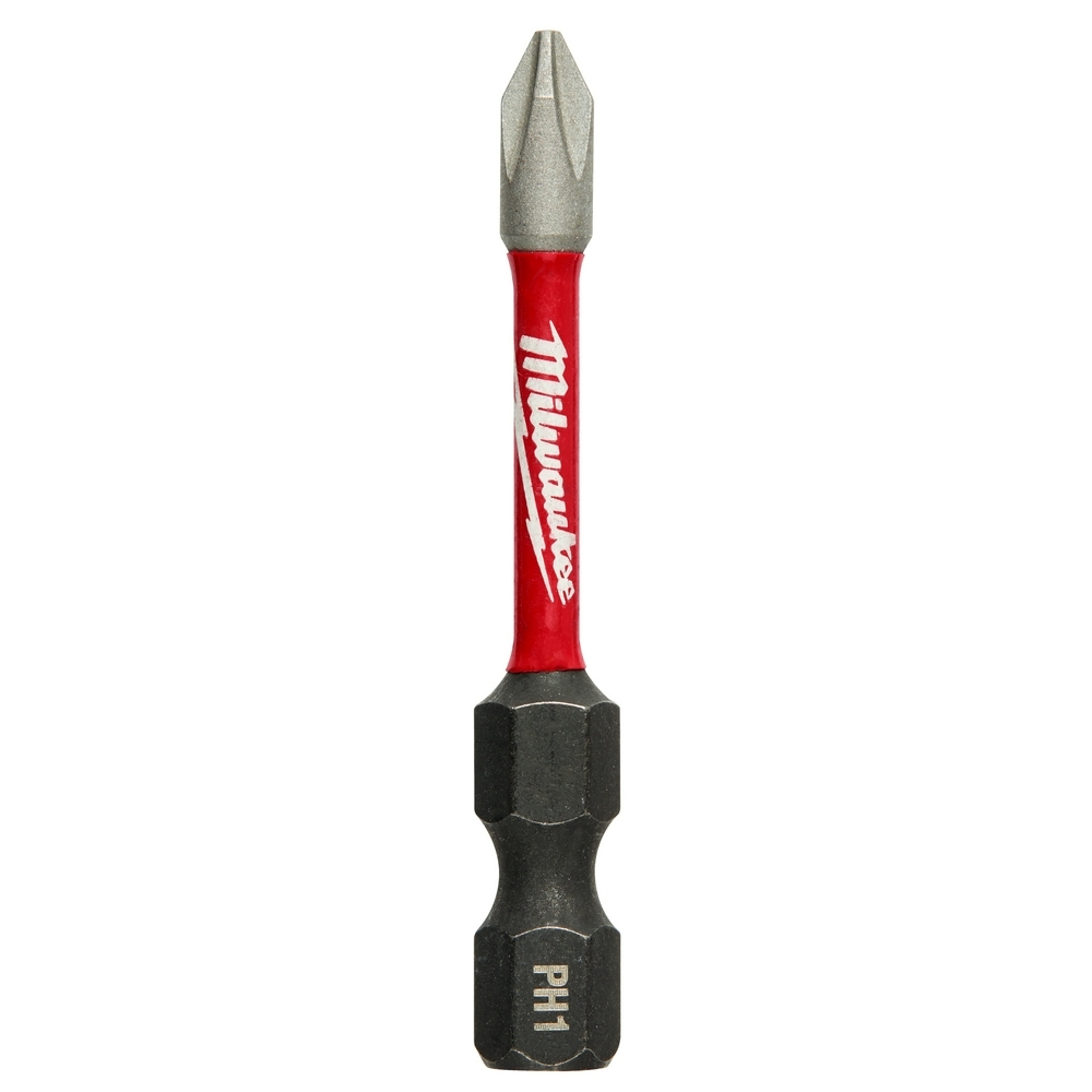 48-32-4638 Shockwave Impact Driver Bit, PH1 Phillips Point, 2 in OAL, 1/4 in, Steel