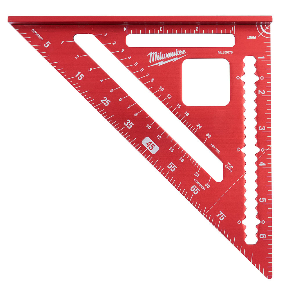 MLSQ070 Rafter Square, 7 in, 1/8 in Graduation, Aluminum