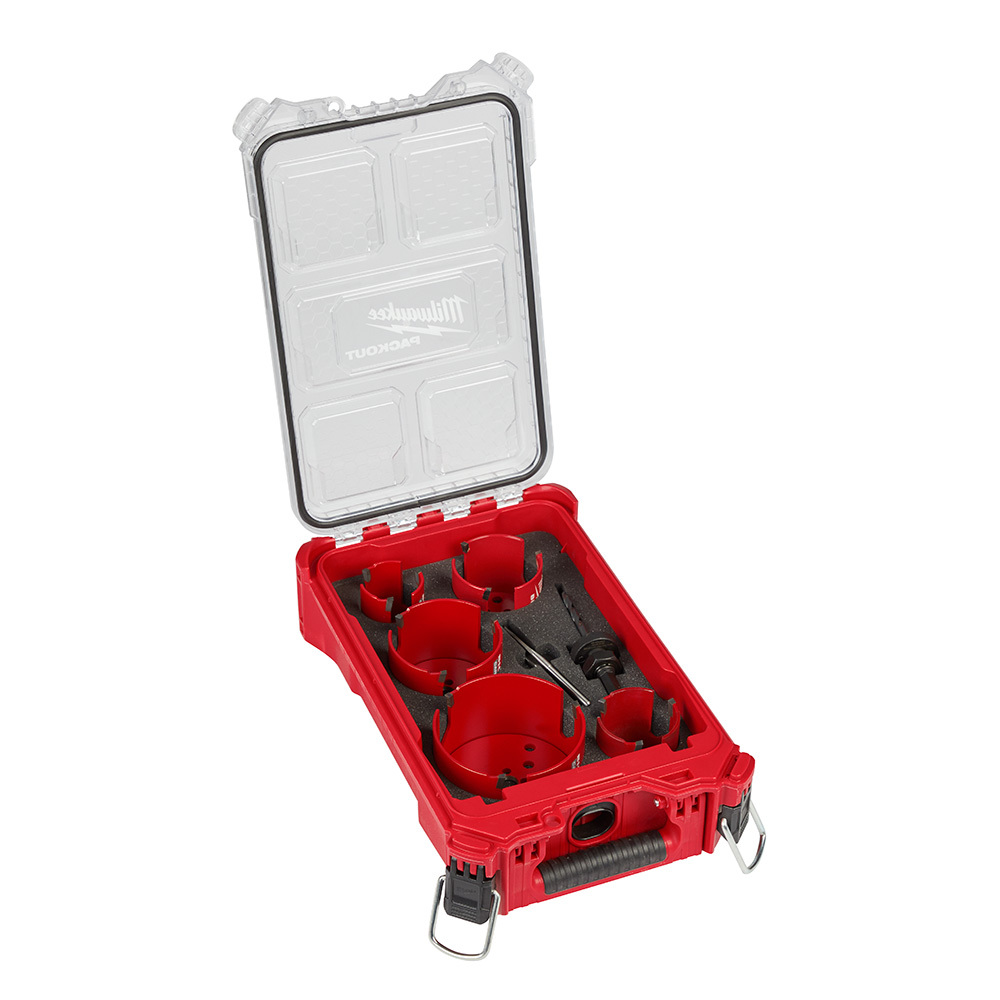 49-56-9295 Packout Big Hawg Hole Saw Kit, 9 Pieces, Carbide