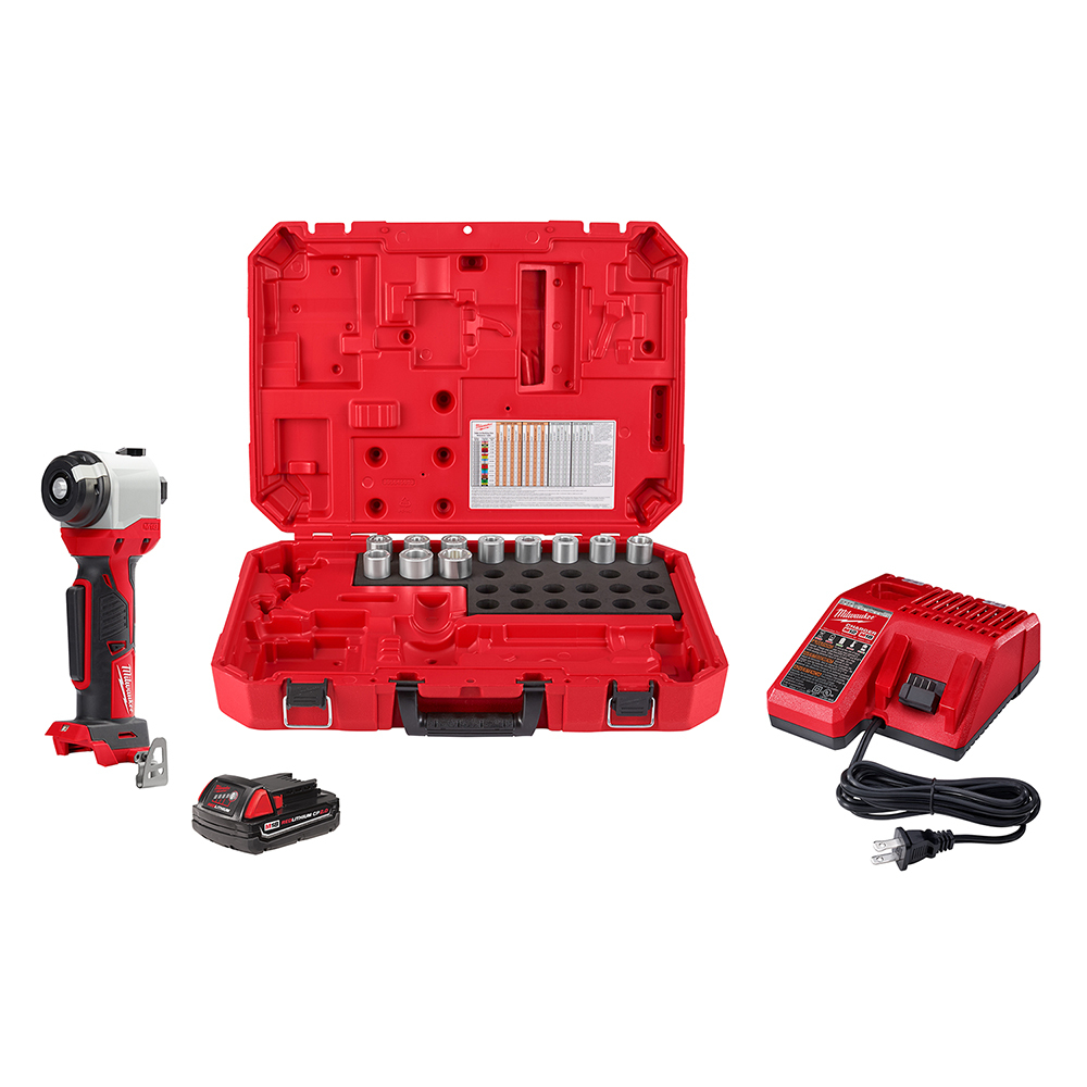 2935AL-21 M18 Fuel Cordless Cable Stripper Kit, 1/0 AWG to 750 kcmil Aluminum Cutting, 18 V, Li-Ion Battery