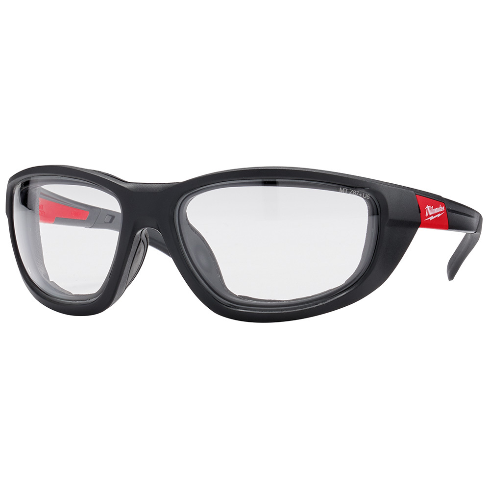 48-73-2040 High Performance Safety Glasses With Gasket, Anti-Fog/Anti-Scratch/Impact-Resistant, Clear Lens, Full-Frame Frame, Black, Plastic/Foam Lined Frame, Polycarbonate Lens, ANSI Z87.1+