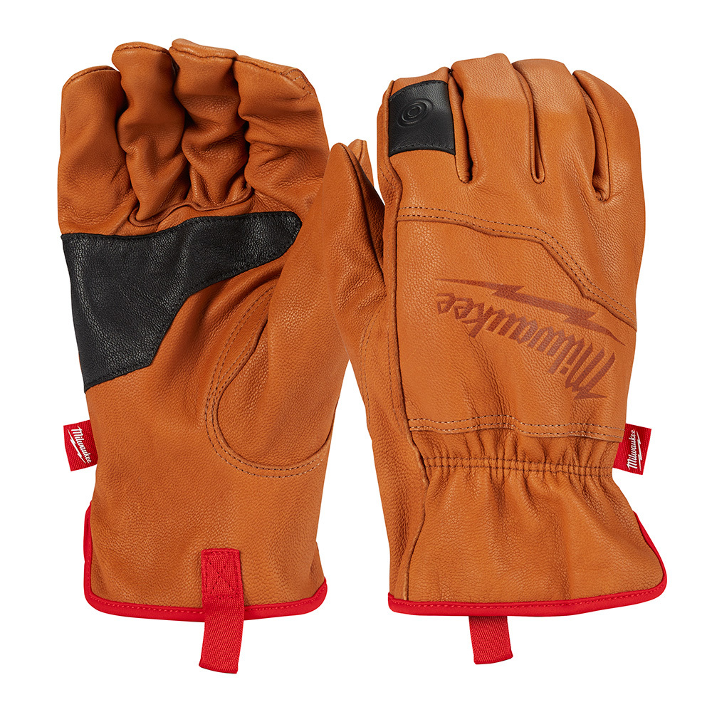 48-73-0014 Work Gloves, 2XL, Goatskin Leather Palm, Goatskin Leather, Brown
