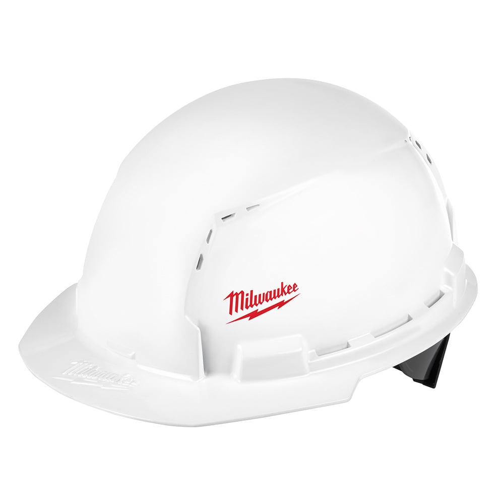 48-73-1001 Front Brim Vented Hard Hat With BOLT Accessories, Polyethylene, Ratchet Suspension, ANSI Electrical Class Rating: Class C, ANSI Impact Rating: ANSI/ISEA Z89.1 Type I, Small Logo Graphics, Quick Adjustment