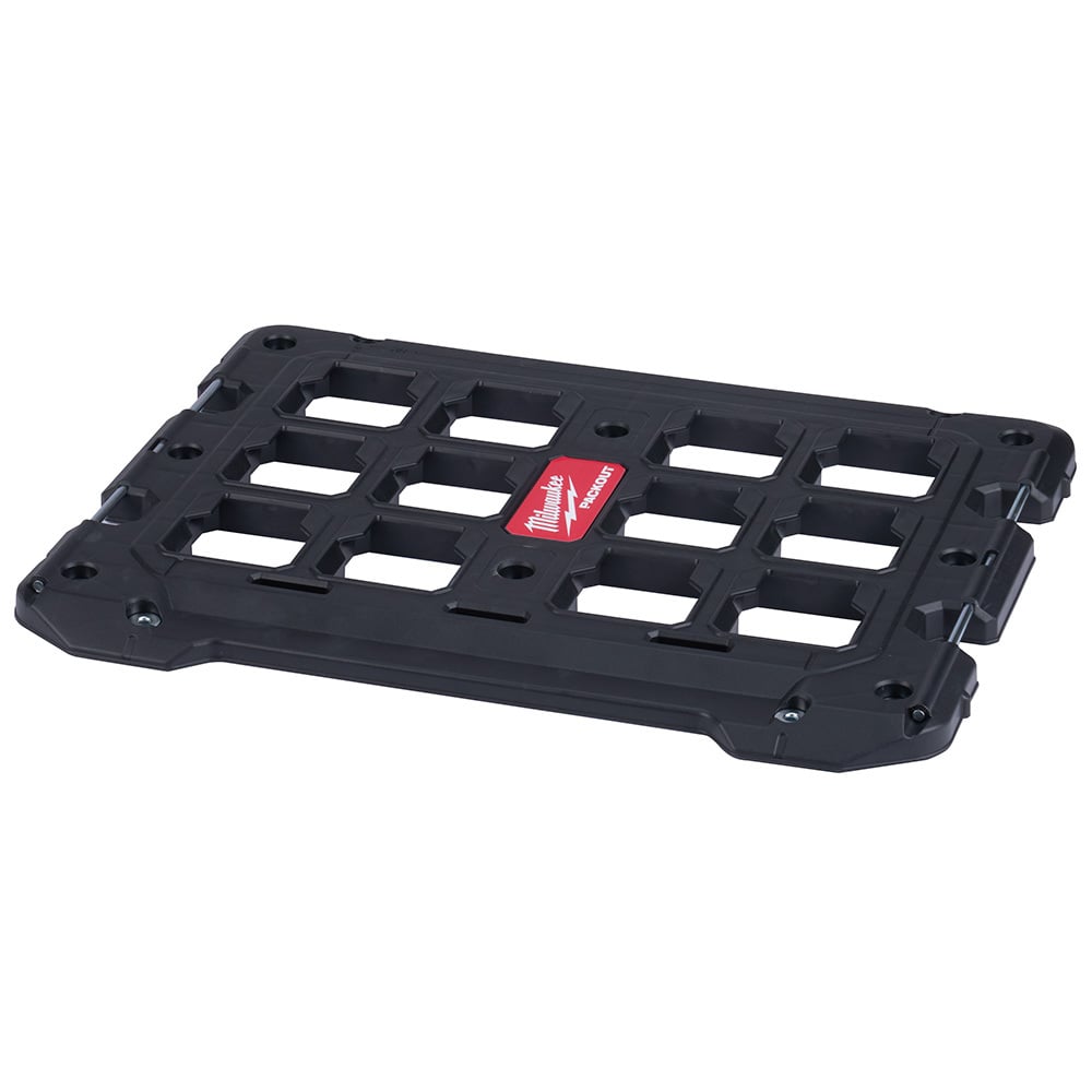 48-22-8485 Packout Mounting Plate, For Use With PACKOUT Modular Storage System, 50/100 lb Load, Wall/Floor Mounted, Polymer, Black