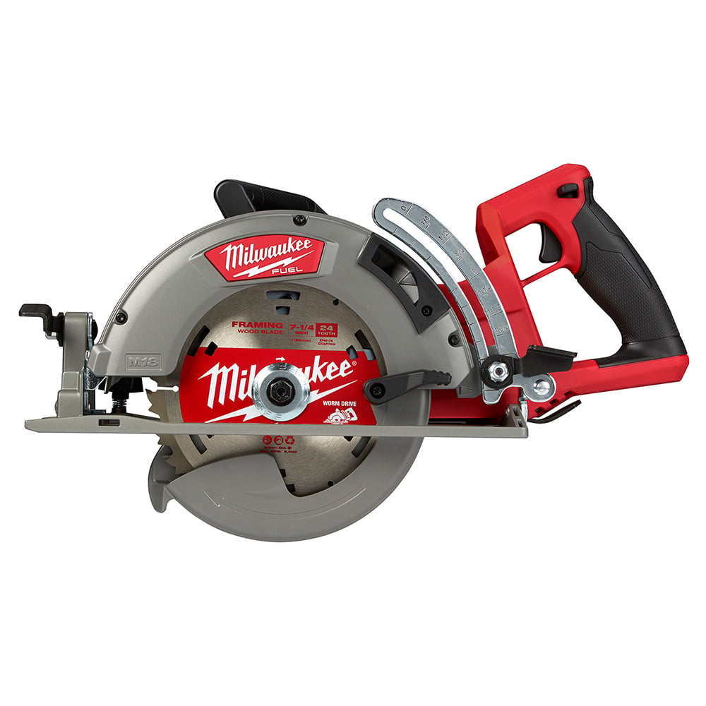 2830-20 M18 Fuel Cordless Circular Saw, 7-1/4 in Blade, 18 V DC, 2-1/2 in at 0 deg, 1-7/8 in at 45 deg D Cutting, Li-Ion Battery, Left Blade Side