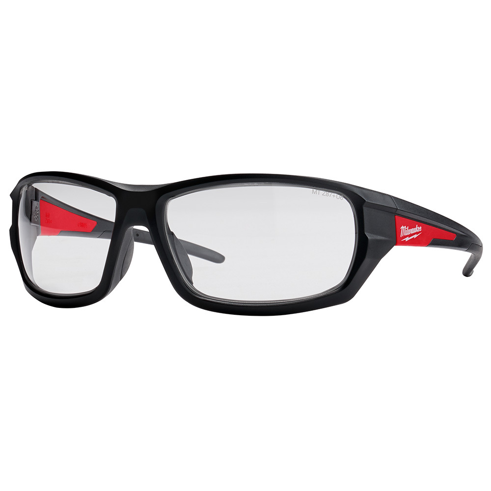 48-73-2020 High Performance Safety Glasses, Anti-Fog/Anti-Scratch/Impact-Resistant, Clear Lens, Full-Frame Frame, Black, Plastic Frame, Polycarbonate Lens, ANSI Z87.1+