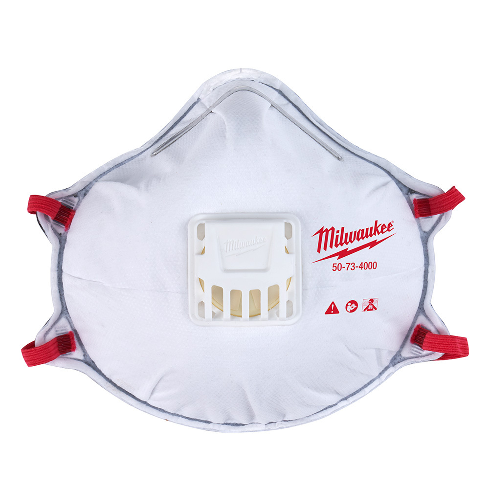 48-73-4001 Disposable Molded Valve Respirator With Gasket, Universal