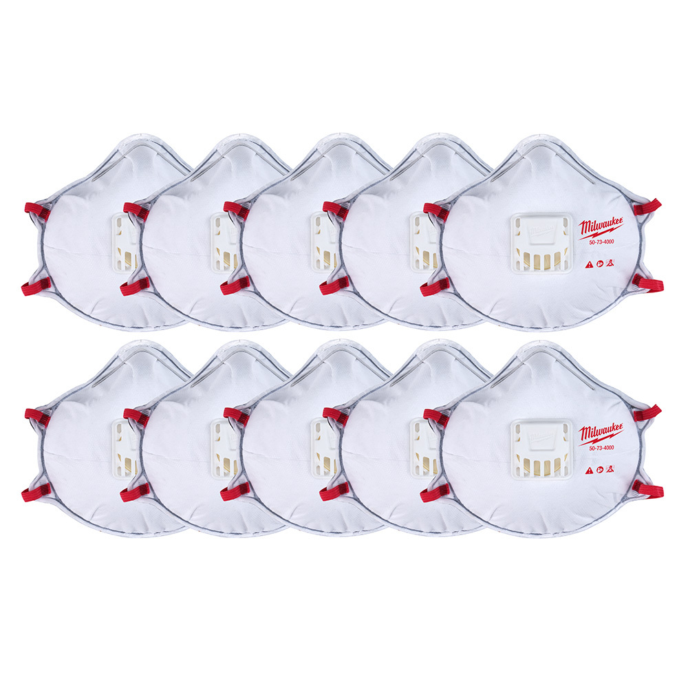 48-73-4004 Disposable Molded Valve Respirator With Gasket, Universal