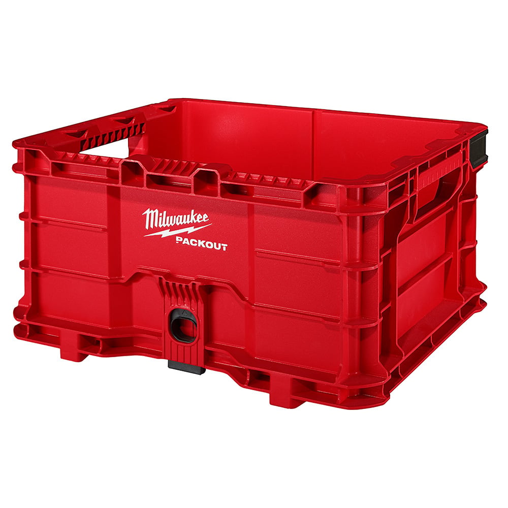 48-22-8440 Packout Hang/Stack Crate, 9.9 in H x 18.6 in W x 15.4 in D, Plastic, Red