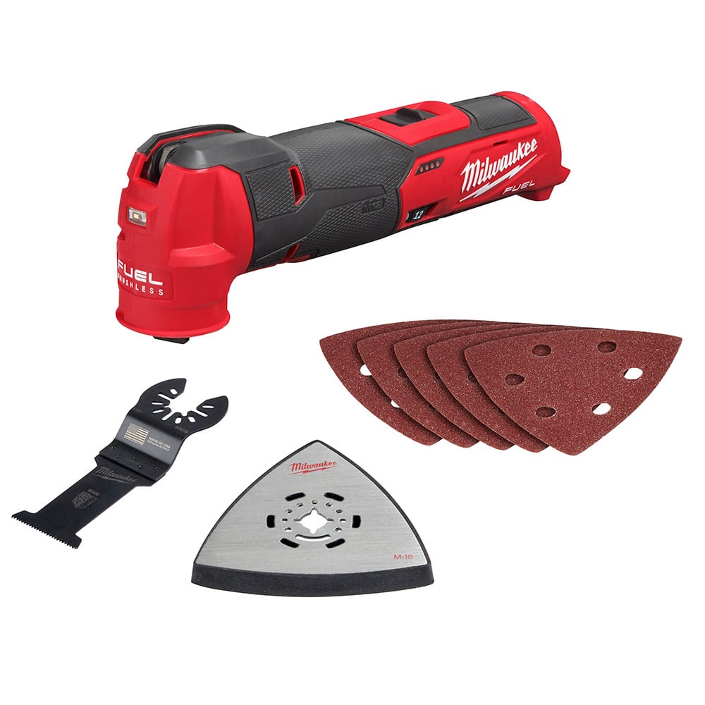 2526-20 M12 FUEL Cordless Oscillating Multi-Tool Kit, 10000 to 20000 opm Speed, 12 V DC, Li-Ion Battery, 1 Battery, Yes, Variable Speed Dial Switch