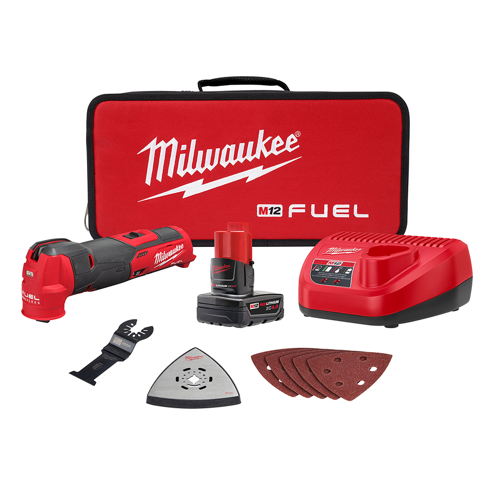 2526-21XC M12 FUEL Cordless Oscillating Multi-Tool Kit, 10000 to 20000 opm Speed, 12 V DC, Li-Ion Battery, 1 Battery, Yes, Variable Speed Dial Switch
