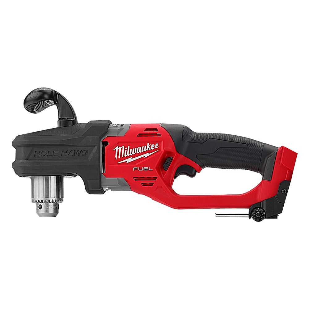 2807-20 M18 FUEL Hole Hawg Cordless Right Angle Drill, 1/2 in Keyed Chuck, 18 V, 1550 rpm No-Load, 15.6 in OAL, Li-Ion Battery