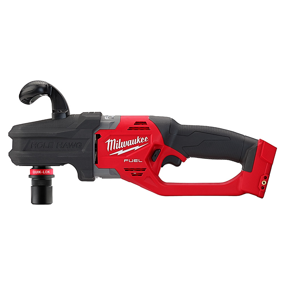 2808-20 M18 FUEL Hole Hawg Cordless Right Angle Drill, QUIK-LOK Chuck, 18 V, 1550 rpm No-Load, 15.6 in OAL, Li-Ion Battery