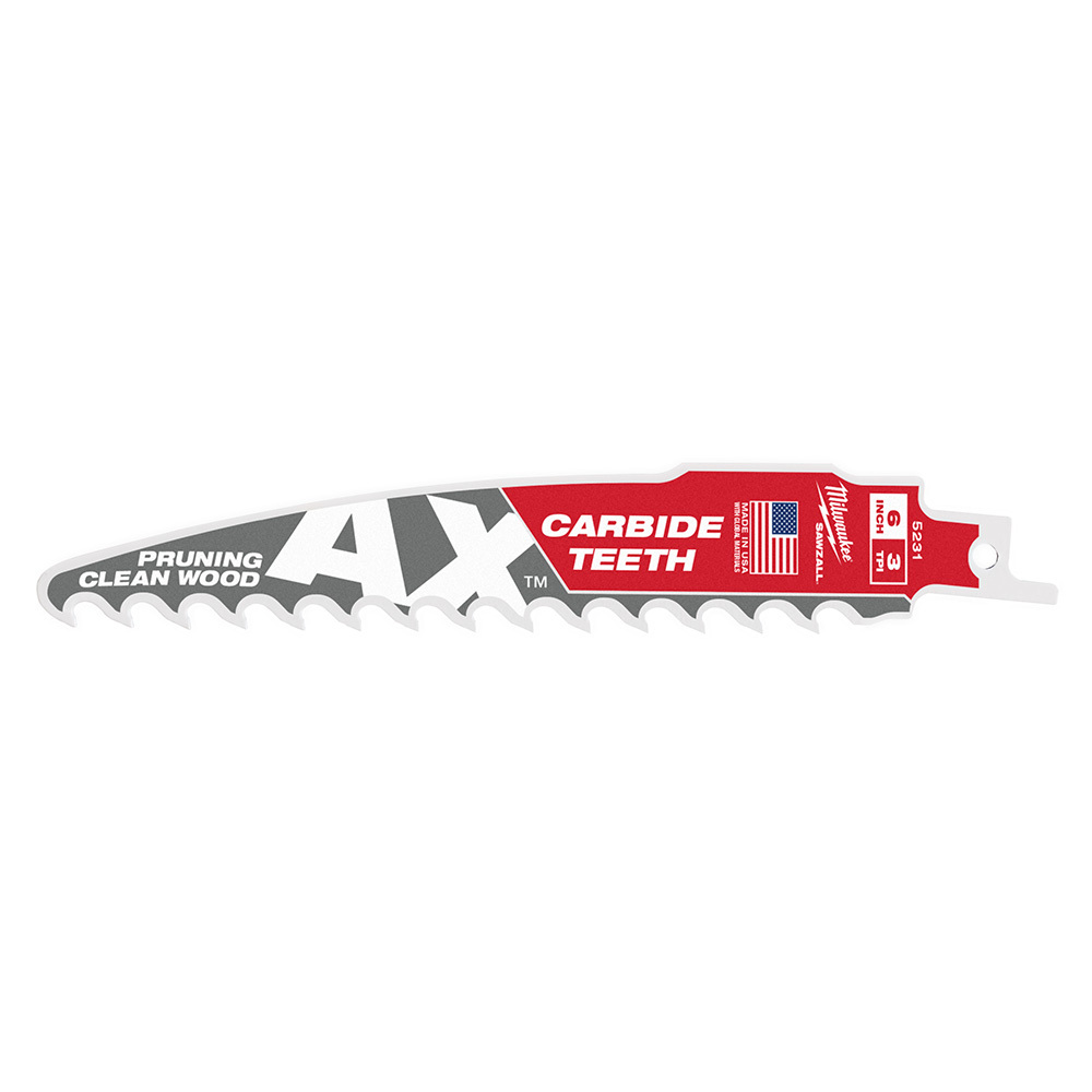 48-00-5231 AX 18-Teeth Multi-Purpose Reciprocating Saw Blade, 6 in L, 3, Universal Tang