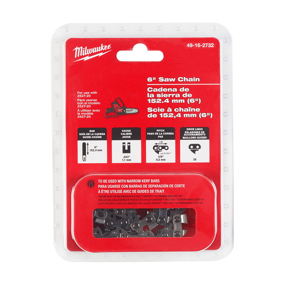 49-16-2732 Cordless Rust-Resistant Professional Saw Chain, For Use With Narrow Kerf Bars, 3/8 in Low Profile Pitch, Steel