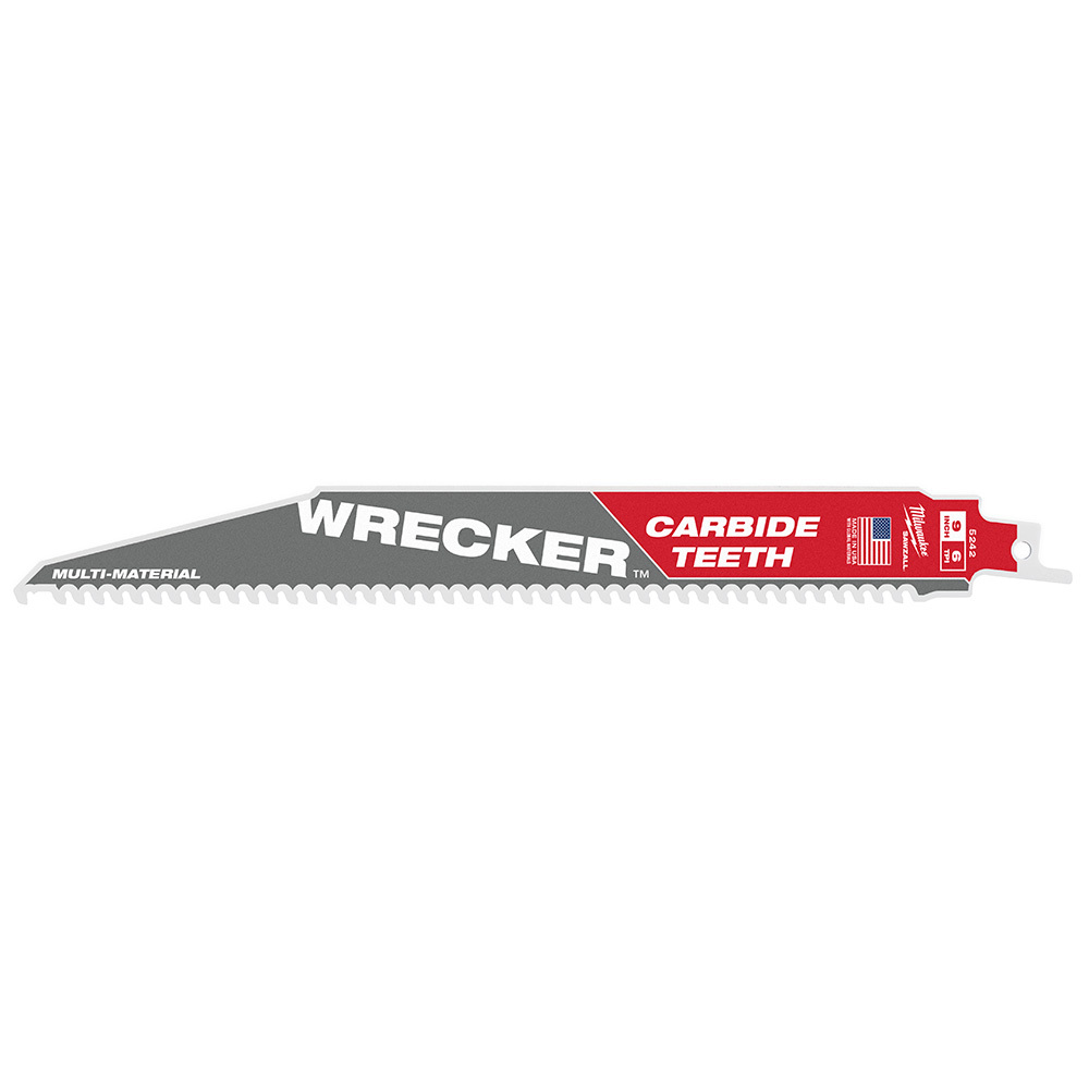 48-00-5242 WRECKER 52-Teeth Multi-Purpose Reciprocating Saw Blade, 9 in L, 6, Universal Tang