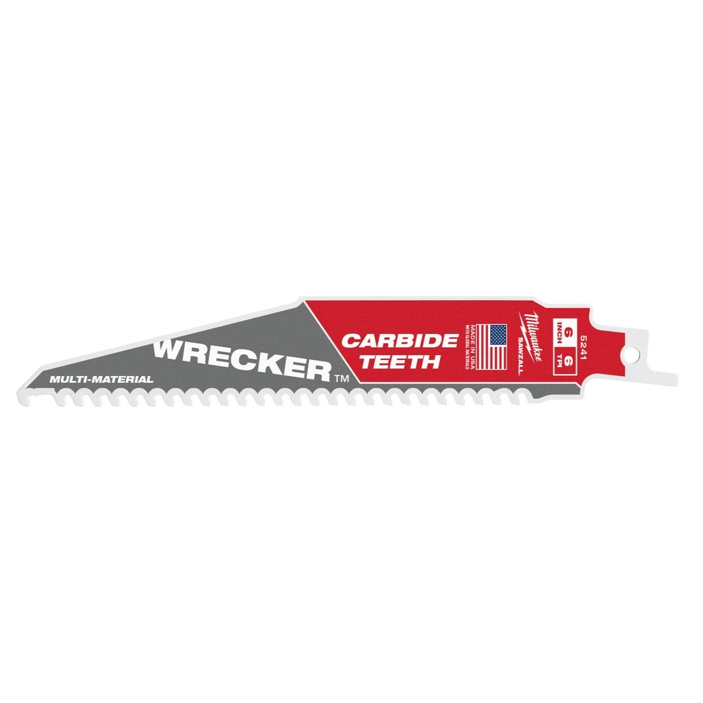 48-00-5341 WRECKER Multi-Purpose Reciprocating Saw Blade, 6 in L, 6
