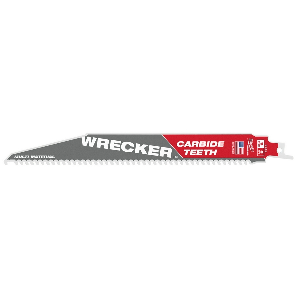 48-00-5342 WRECKER Multi-Purpose Reciprocating Saw Blade, 9 in L, 6